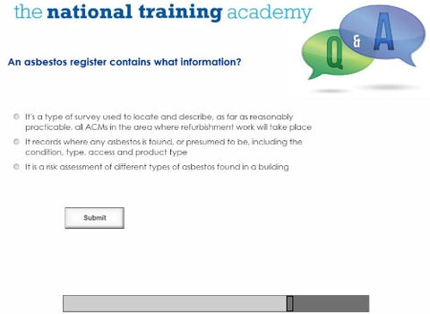 Asbestos Awareness (Cat A) Training SCORM File