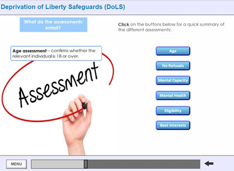 An introduction to the Mental Capacity Act and Deprivation of Liberty Safeguards online course - screen shot  6