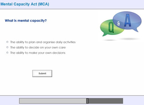 An introduction to the Mental Capacity Act and Deprivation of Liberty Safeguards online course - screen shot  7