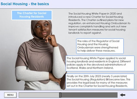 An introduction to social housing online training - Screen shot 2