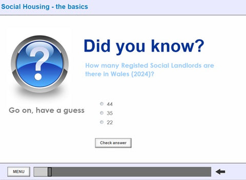 An Introduction to Social Housing (Wales) Online Training - screen shot 1