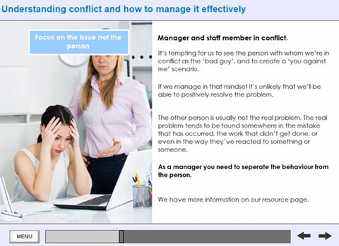 Managing conflict for managers screen shot 4