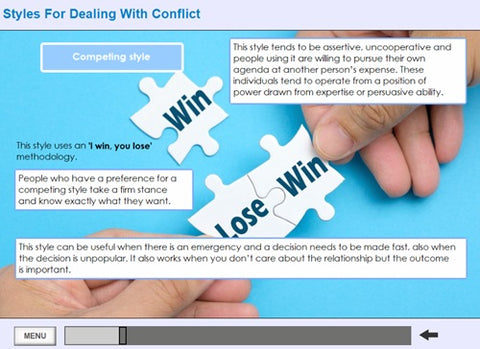 Managing conflict for staff training screen shot  4