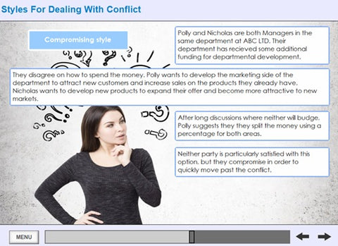 Managing conflict for staff training screen shot 5