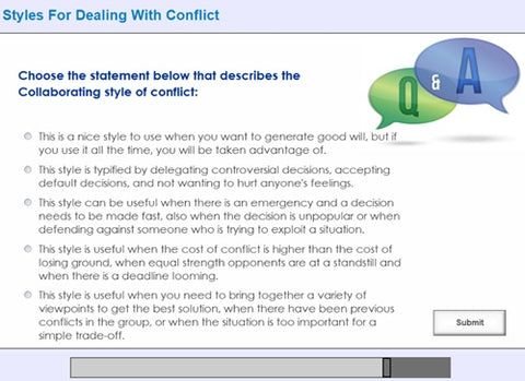 Managing conflict for staff training screen shot 7
