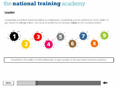 Chairperson Skills in an Organisation Online Training screen shot 5